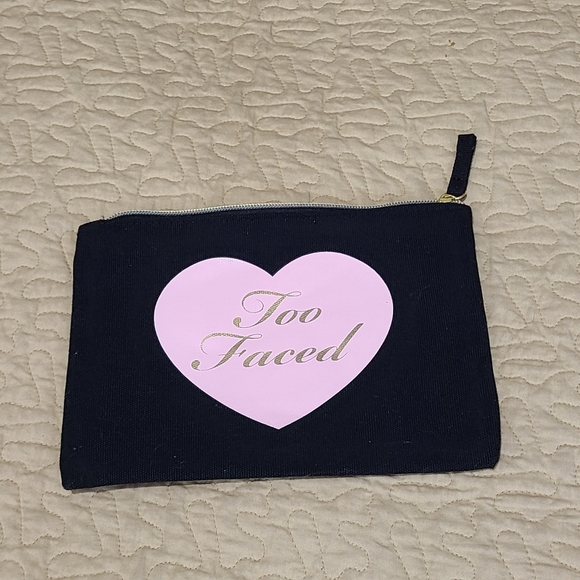 Too Faced Handbags - Too Faced heart logo cosmetics bag